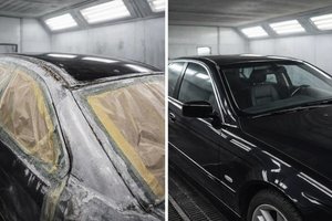 Покраска крыши автомобиля