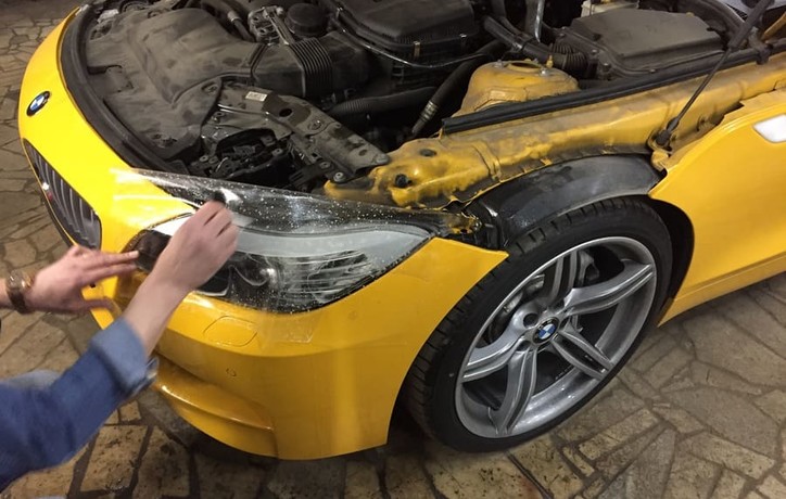 Полировка и бронирование фар BMW Z4